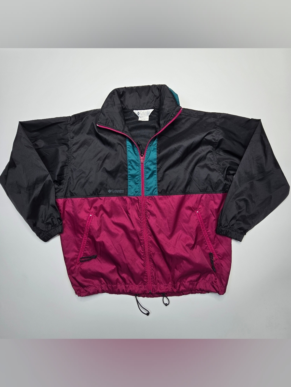 Columbia Vintage 90s Colorblock Windbreaker Color Block Windbreaker Size Medium